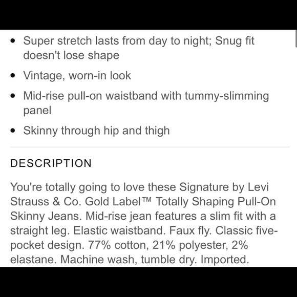 LEVI’S Pull-On Stretch Denim Jeggings Medium Wash - Picture 15 of 15